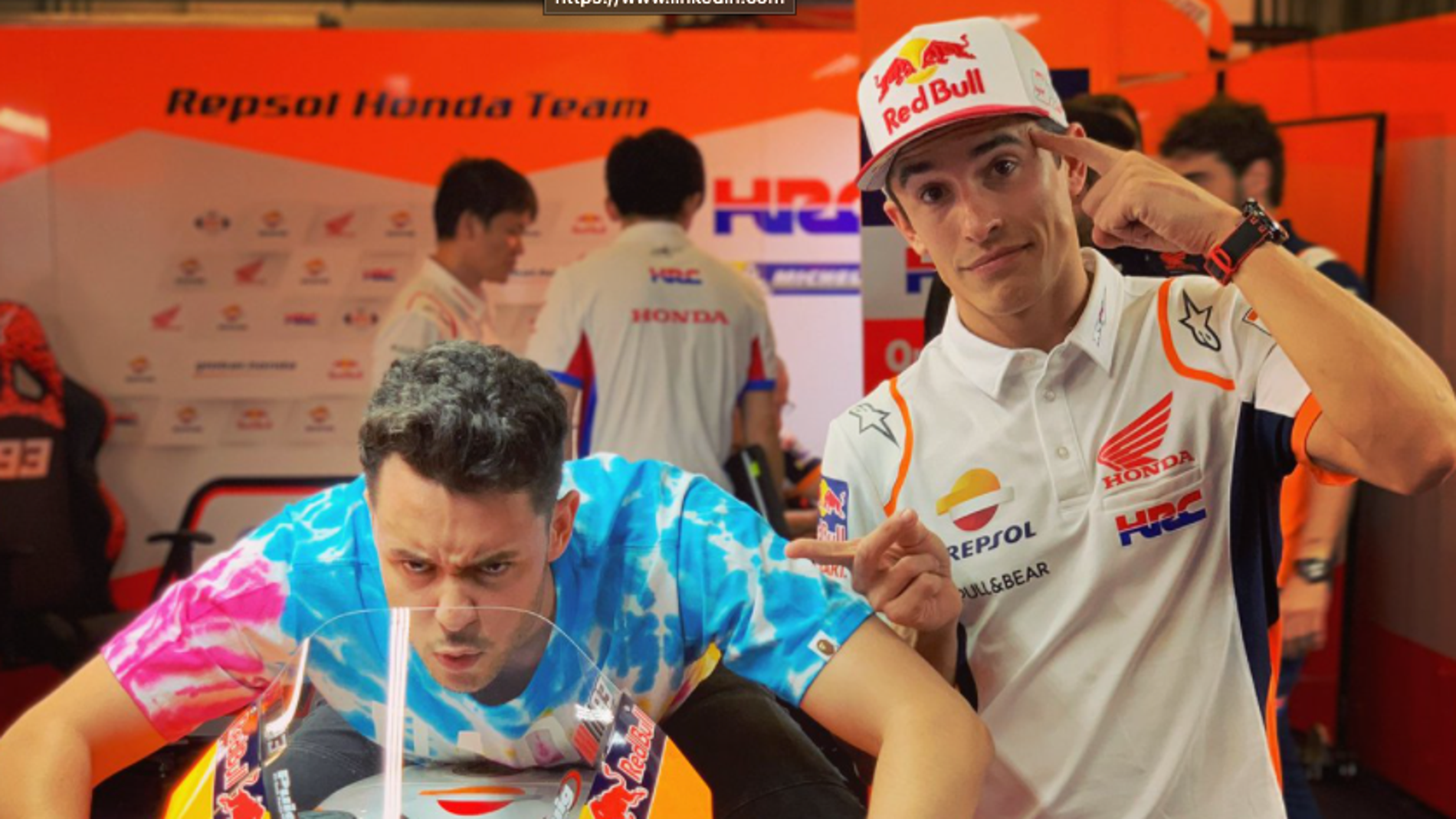 Grefg y Márquez en un acto promocional