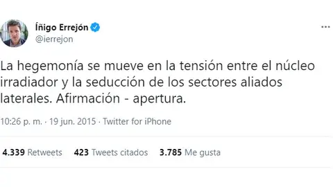 Tuit de @ierrejon Tuit de @ierrejon