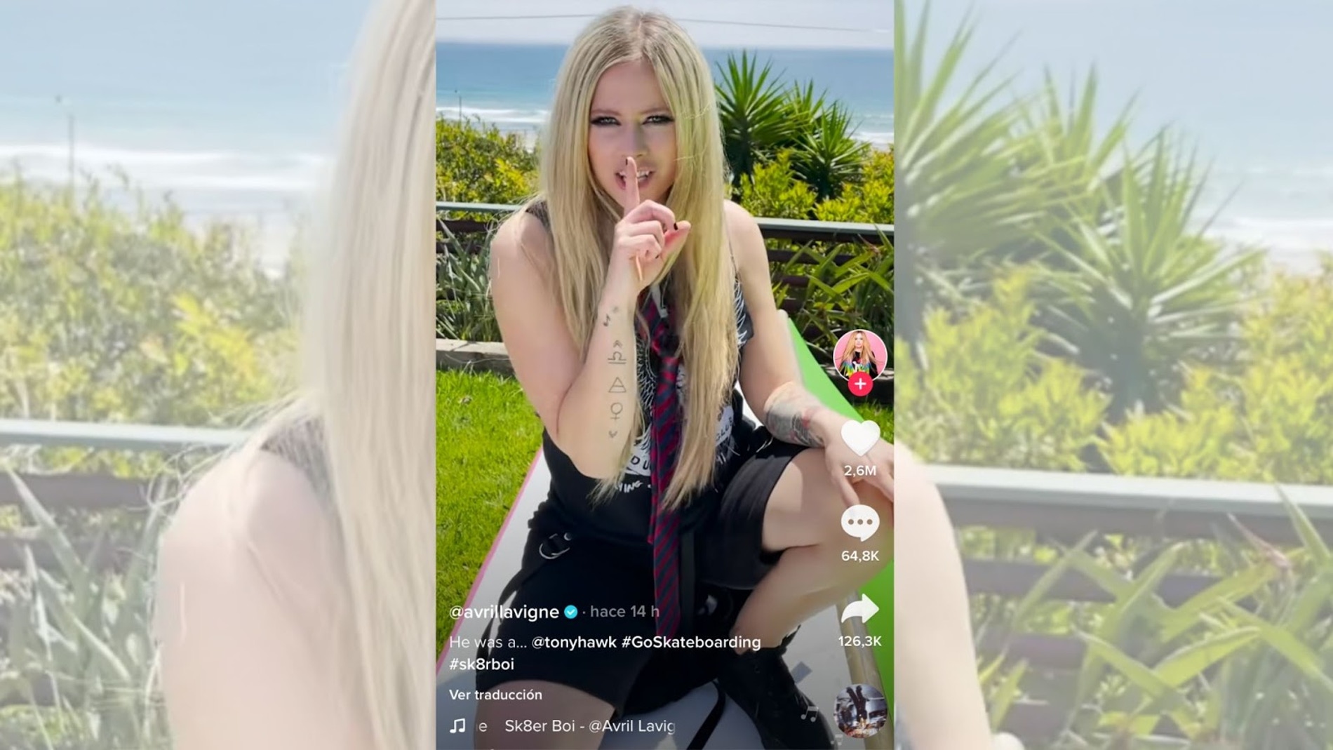 Avril en su primer TikTok