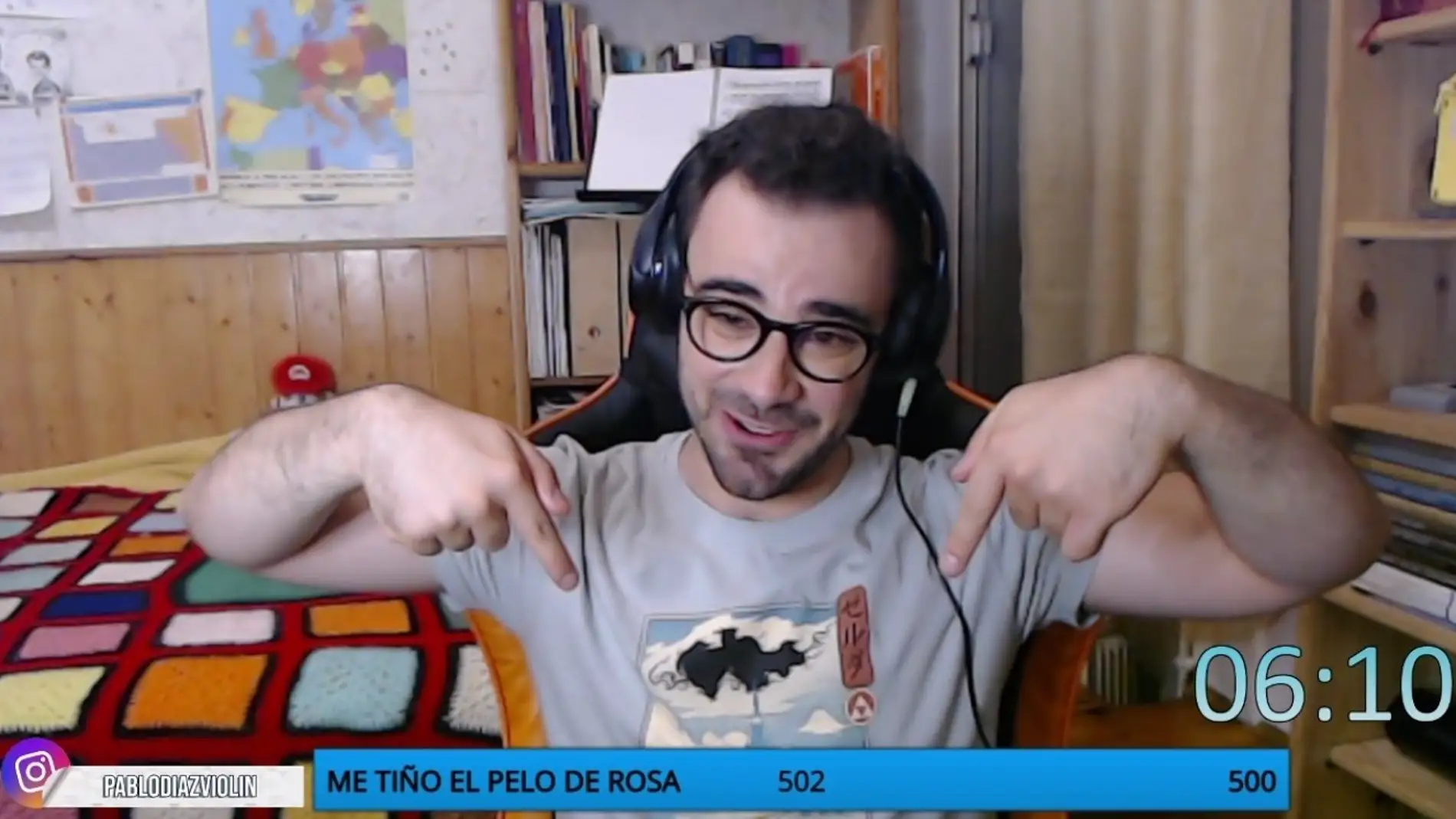 Pablo Díaz durante un stream en Twitch