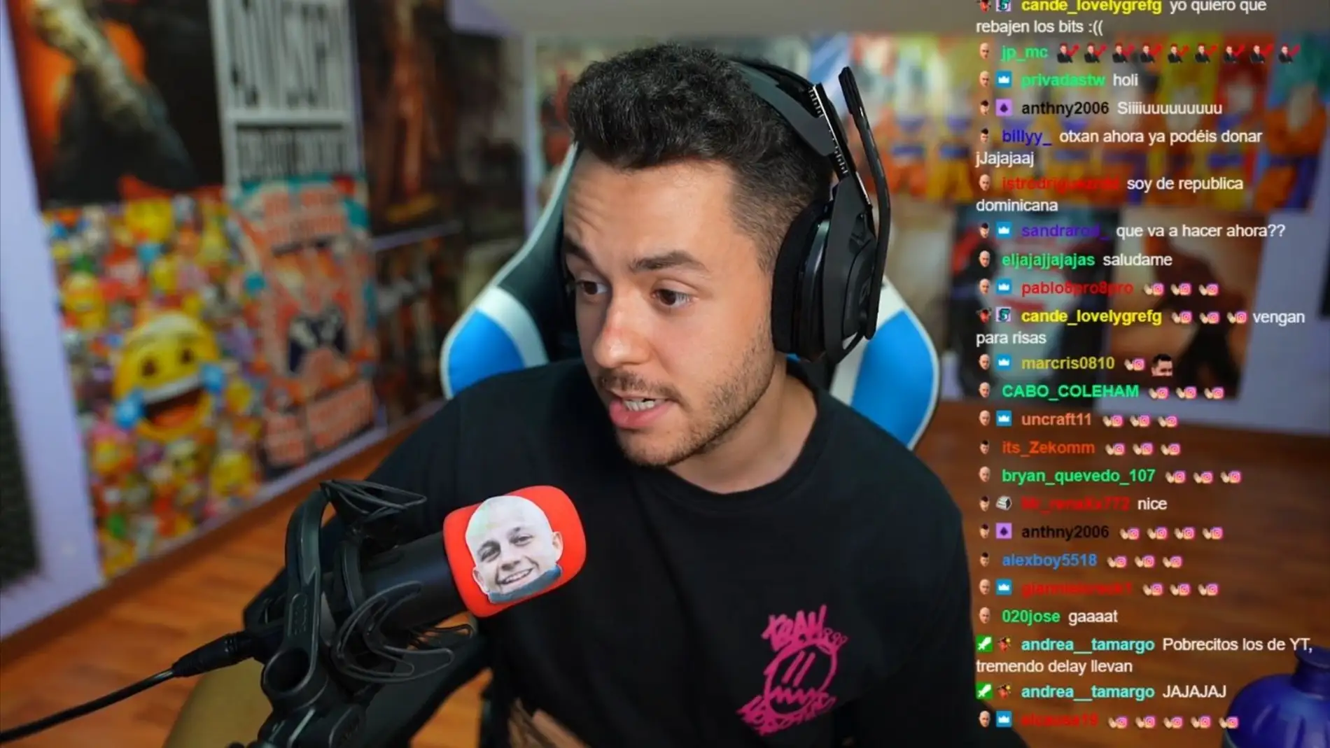 El streamer en su batalla de ayer junto a algunos creadores argentinos