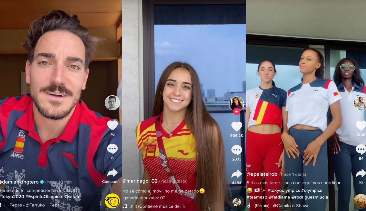 Nuestros representantes de la Villa Olímpica en sus respectivos tiktoks
