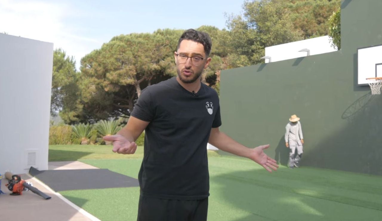 Martí en la zona de su nuevo campo de fútbol