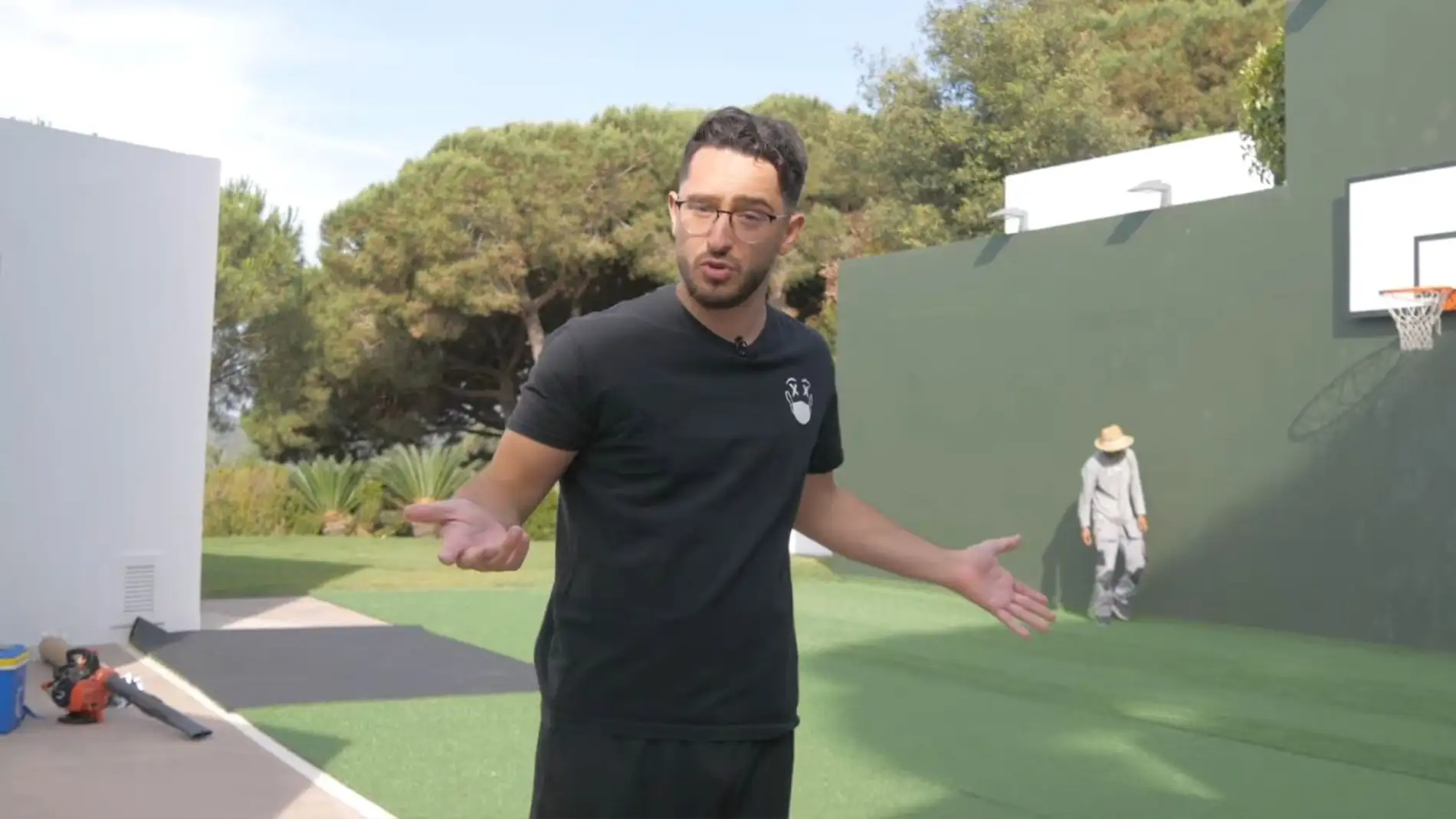 Martí en la zona de su nuevo campo de fútbol
