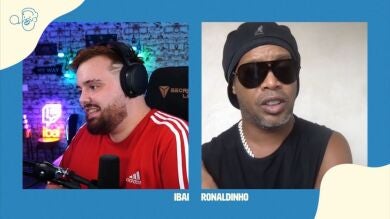 Ibai se emociona tras su charla con Ronaldinho: 