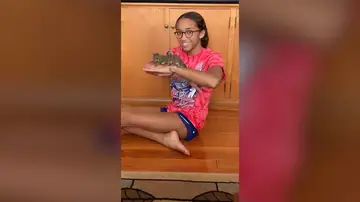 Una adolescente rescata a una familia de ardillas después de que el huracán Ida destruyera su nido