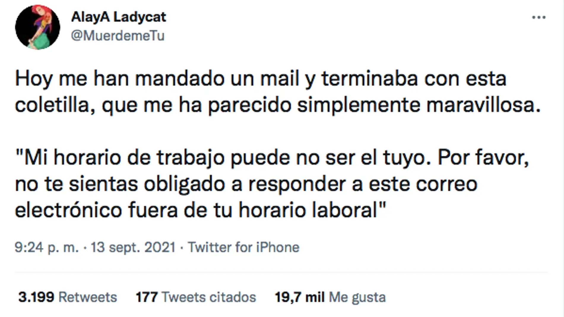 Comparte las palabras que le han enviado en un correo electrónico y se hace viral