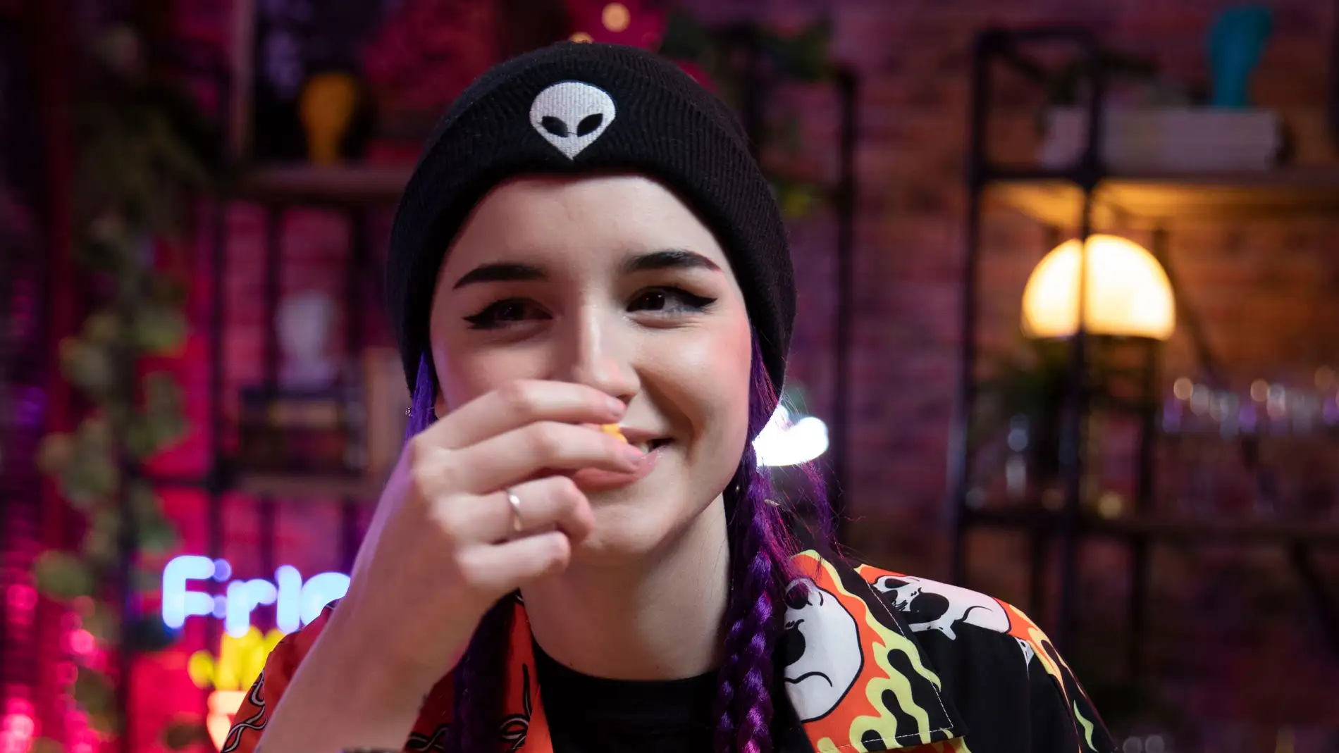 Rizha en un momento de la entrevista