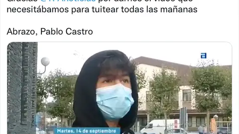 Le preguntan por sus sensaciones de la vuelta al cole y sus palabras triunfan en las redes Le preguntan por sus sensaciones de la vuelta al cole y sus palabras triunfan en las redes