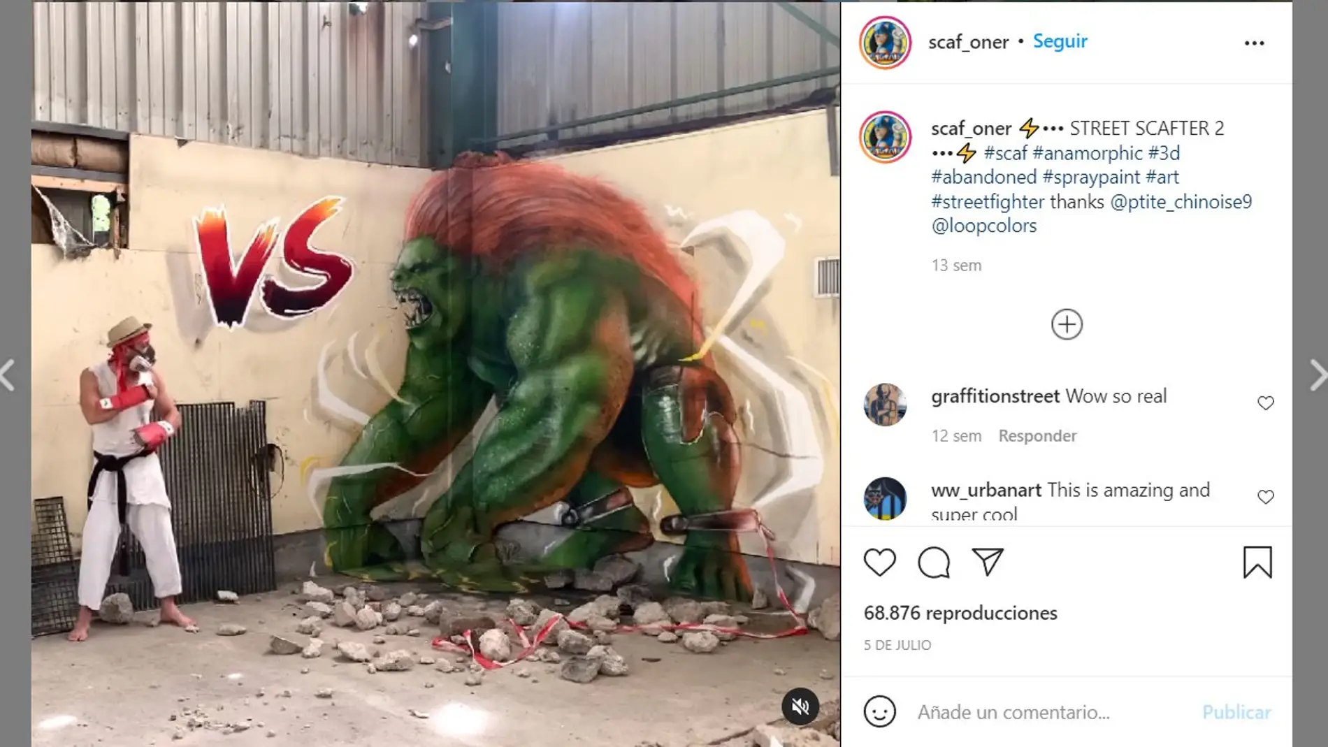 Un artista callejero francés pinta increíbles grafitis en 3D que parecen imposibles