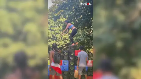 'Milk Crate Challenge': el arriesgado y peligroso reto de TikTok que acaba con la caída asegurada de esta chica 'Milk Crate Challenge': el arriesgado y peligroso reto de TikTok que acaba con la caída asegurada de esta chica