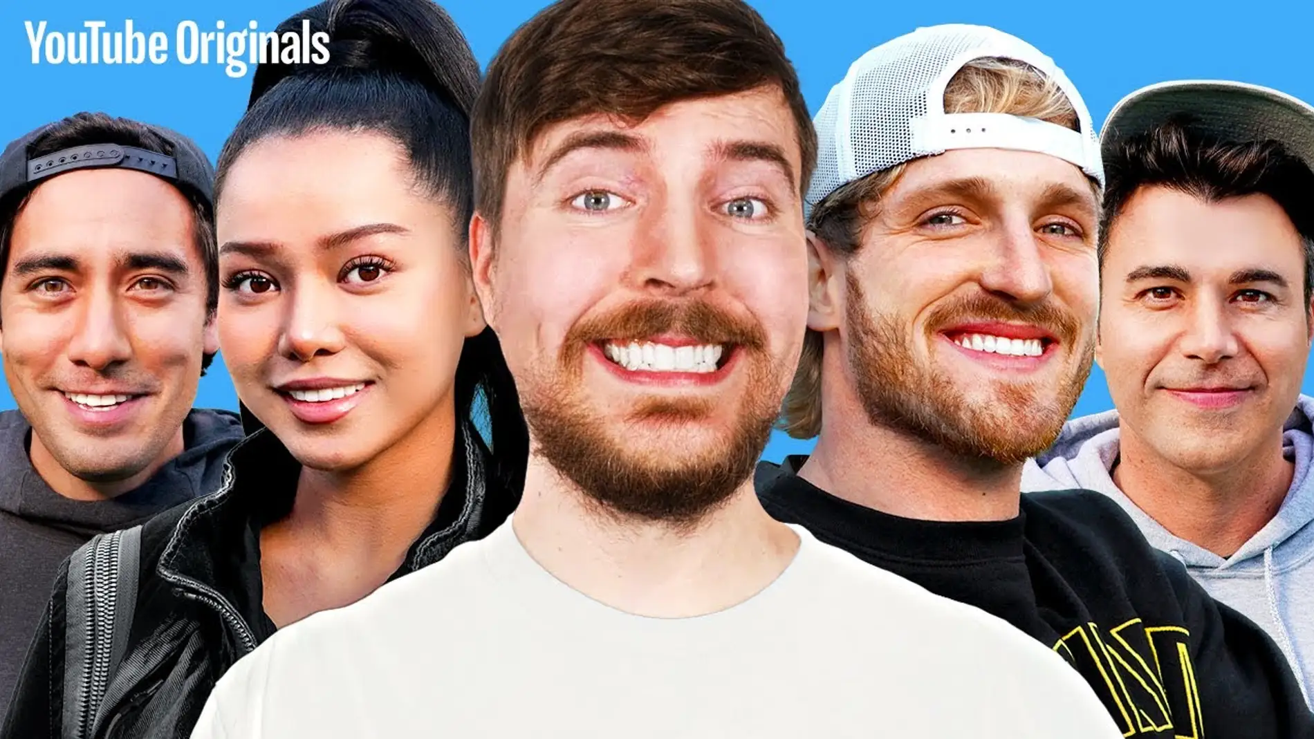 Zach King, Bella Poarch, Mr Beast, Logan Paul y Mark Rober