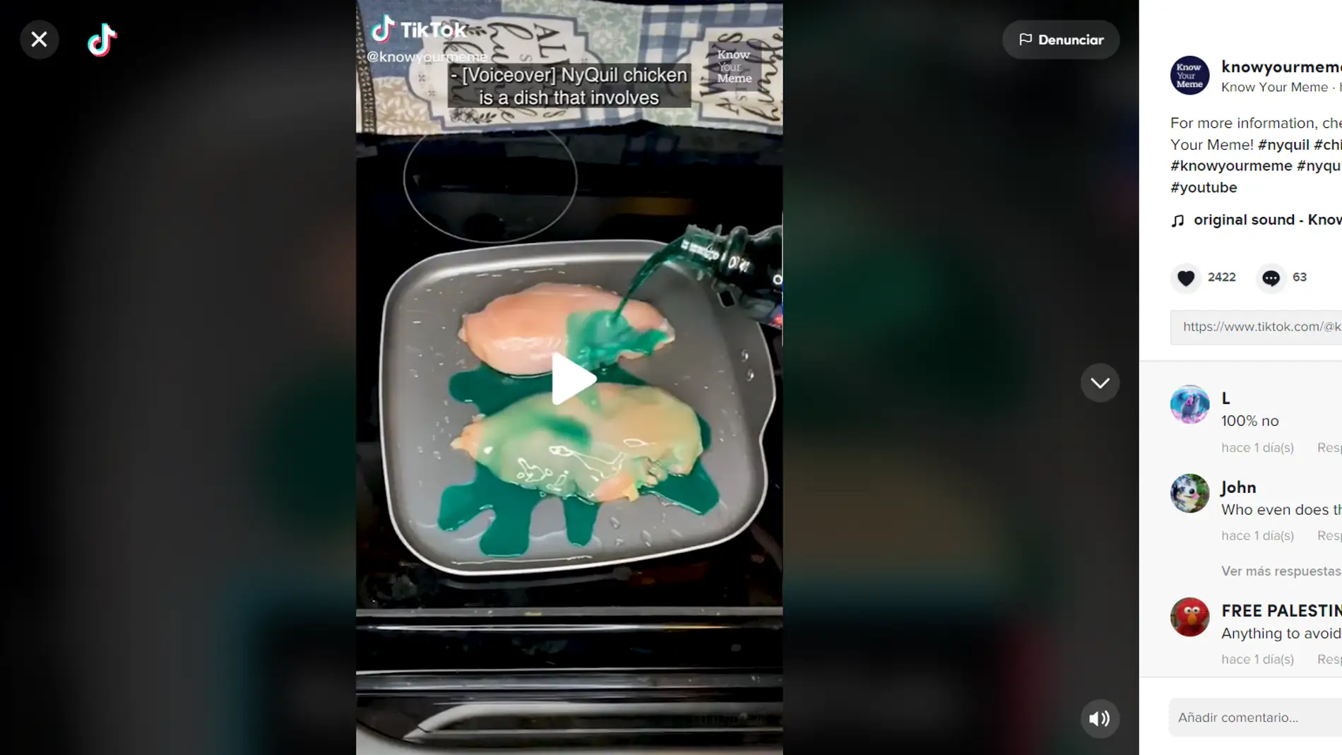 El reto viral de cocinar pollo con medicamentos que preocupa a los médicos