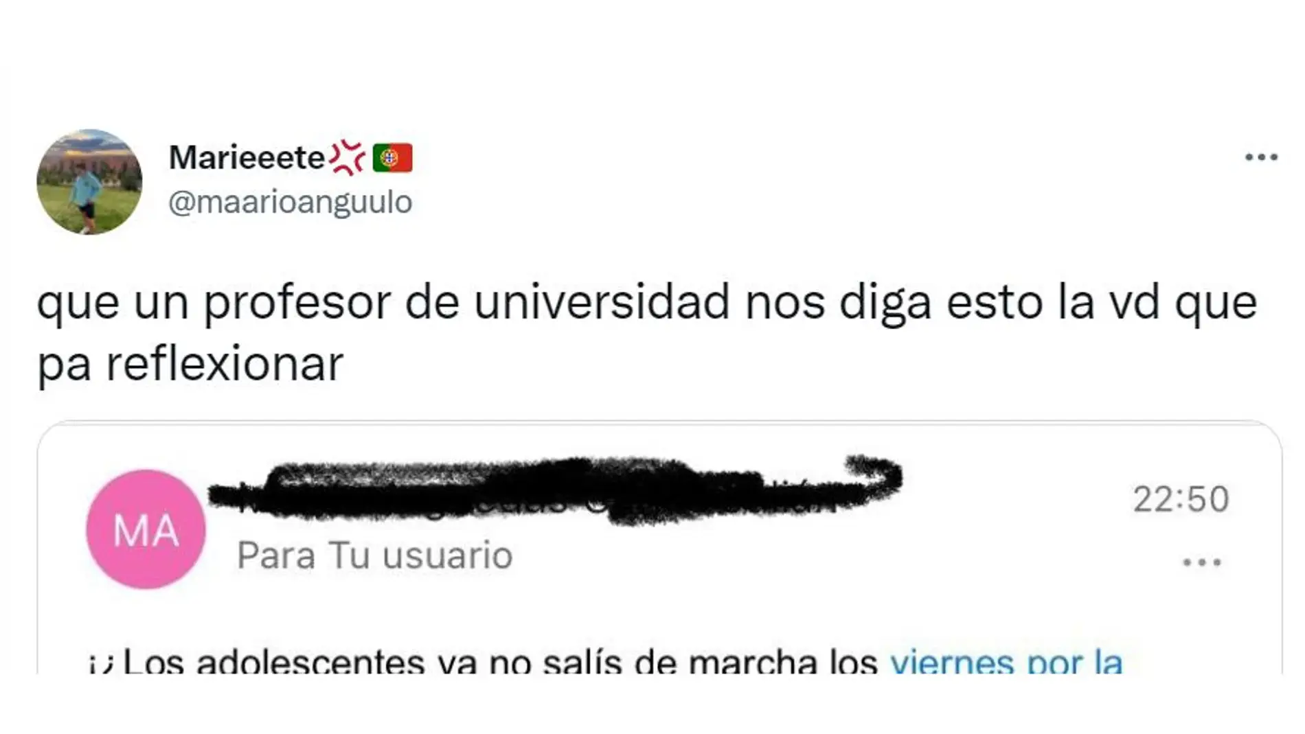 Indignación general con el correo que envió un profesor universitario mientras estaba de fiesta