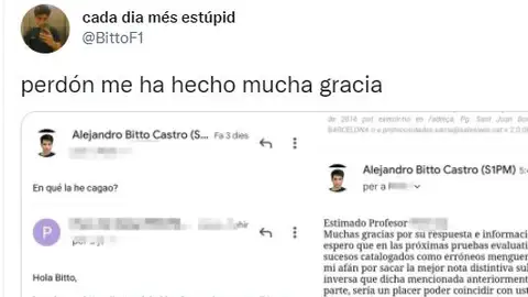 Pantallazo del tuit de @bittof1 Pantallazo del tuit de @bittof1