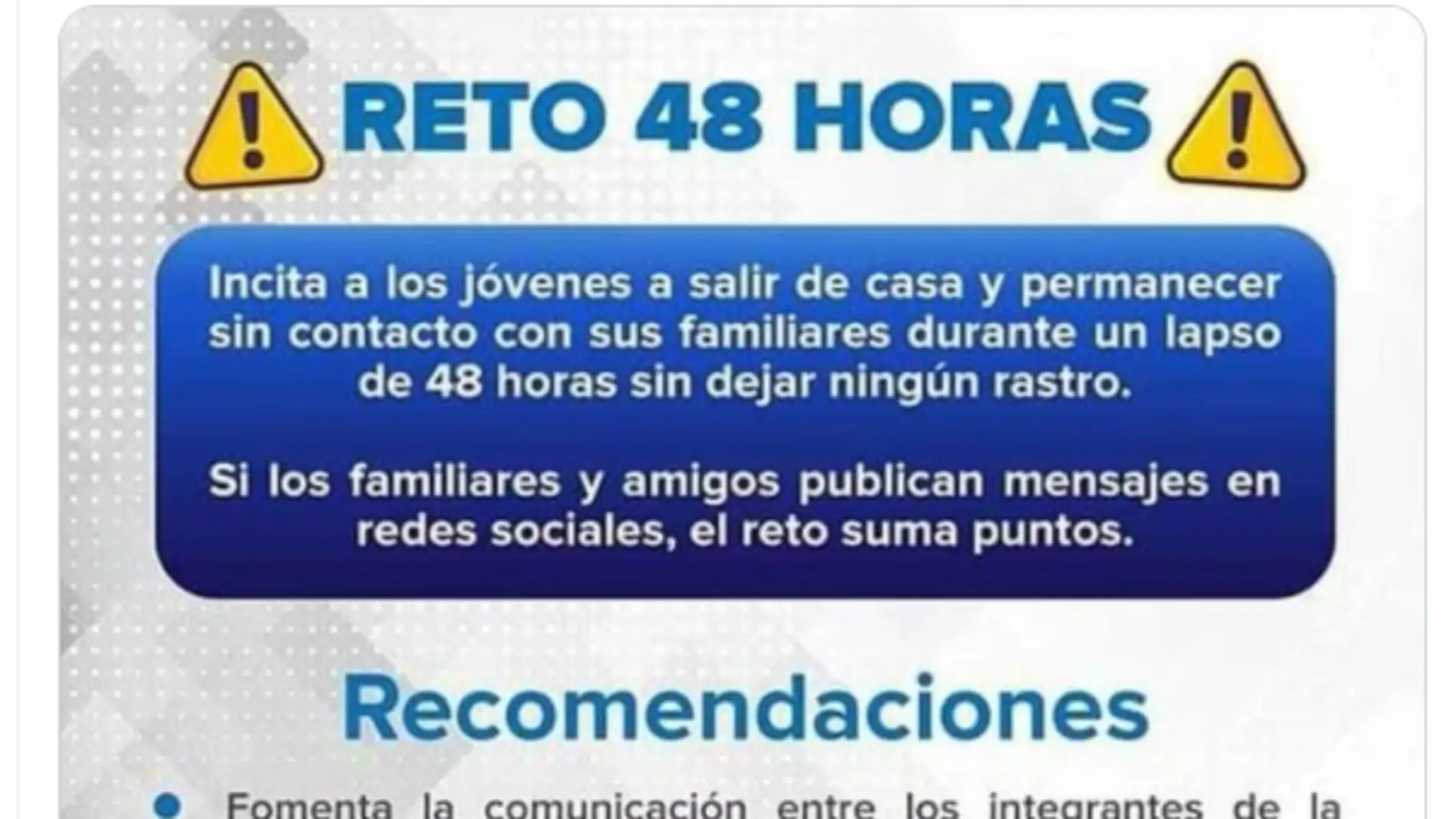 El último y peligroso reto viral entre los jóvenes: desaparecer 48 horas y que te busque tu familia y la policía