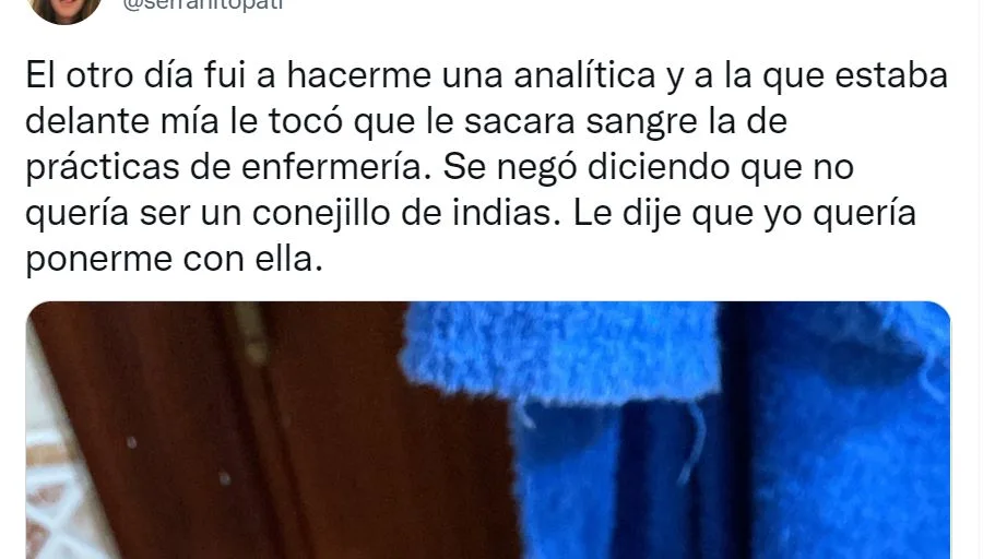 Una joven cuenta lo que le paso al ir a hacerse una anal&iacute;tica con una estudiante de enfermer&iacute;a