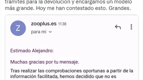 Pide devolver un producto y la respuesta de la empresa se ha convertido en un fenómeno viral Pide devolver un producto y la respuesta de la empresa se ha convertido en un fenómeno viral