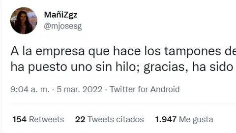 Una joven triunfa en las redes al contar la historia de los tampones de Mercadona Una joven triunfa en las redes al contar la historia de los tampones de Mercadona