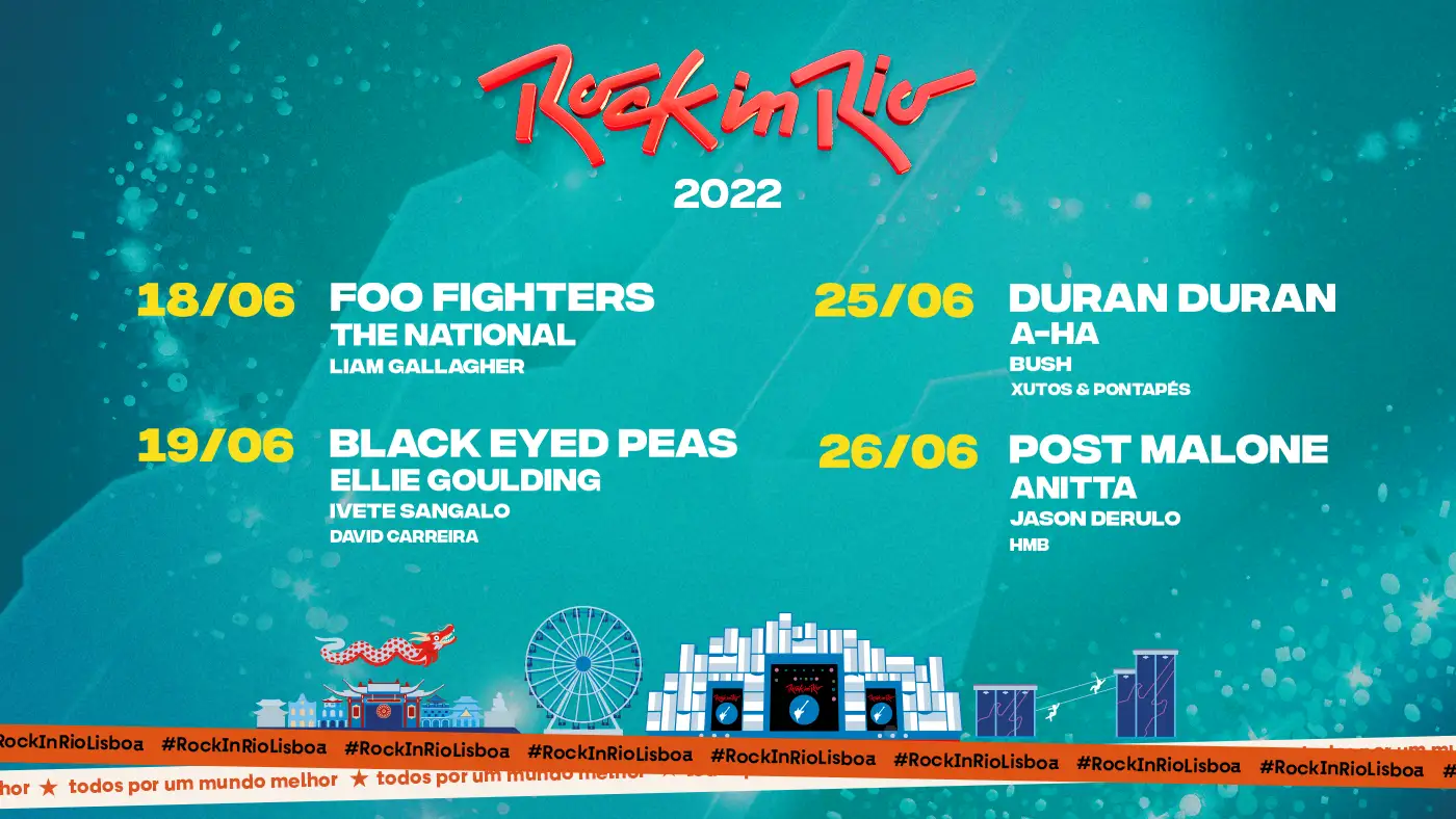 Cartel del Rock In Rio Lisboa 2022