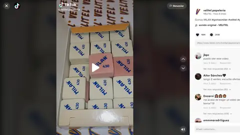 El vídeo de una papelería en TikTok hablando de gomas que está enamorando a todo el mundo El vídeo de una papelería en TikTok hablando de gomas que está enamorando a todo el mundo
