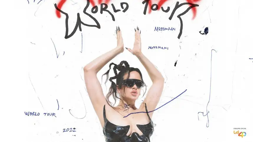 Cartel promocional del Motomami World Tour de Rosalía