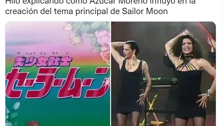 Tuit sobre Azúcar Moreno y Sailor Moon.
