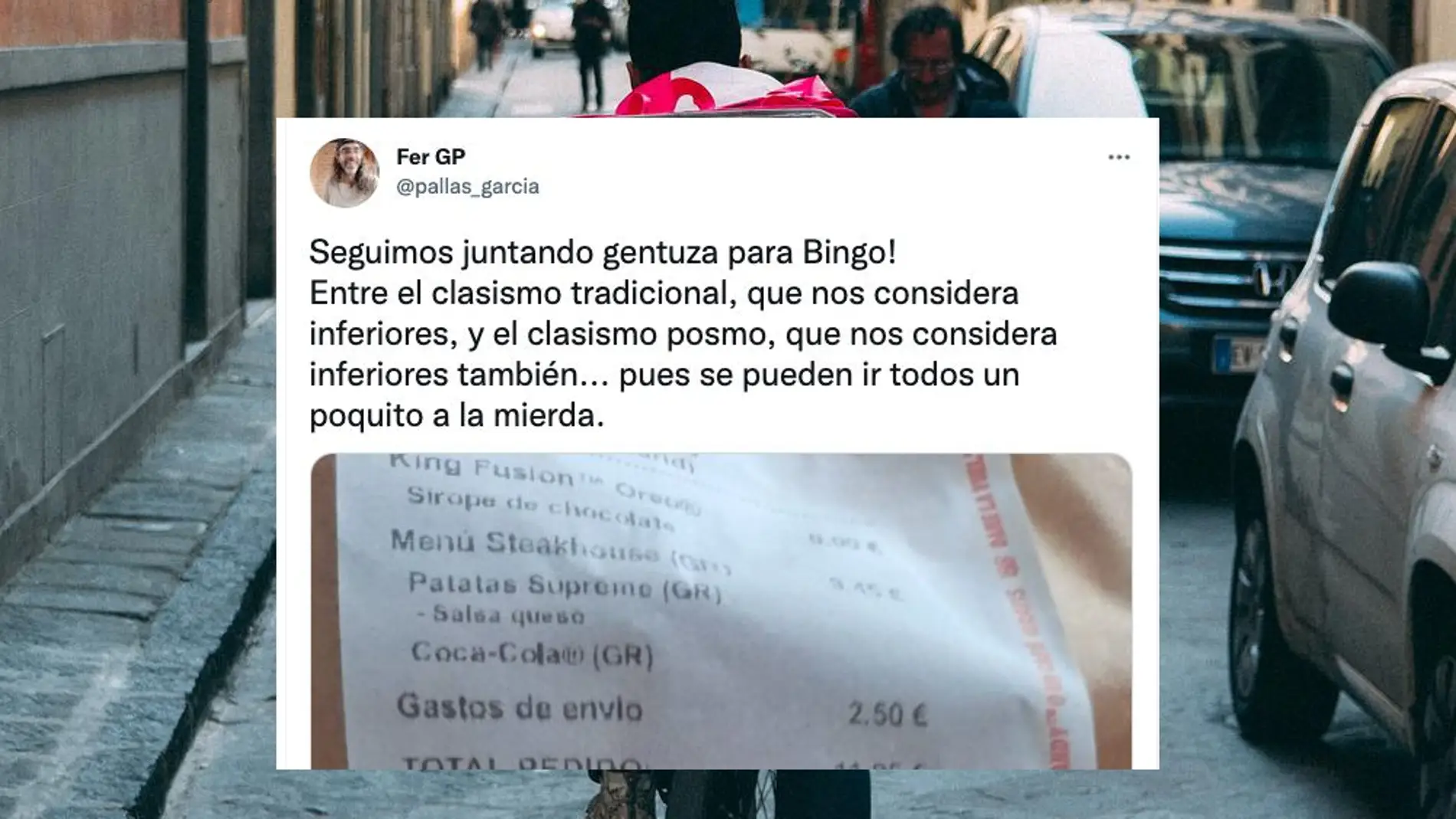 El indignante mensaje que le dejó un cliente a un repartidor de comida