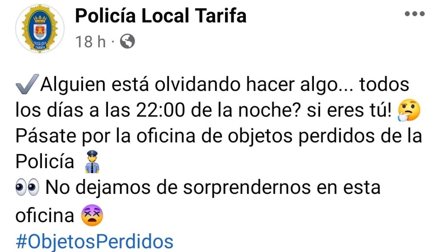 Polic&iacute;a mensaje