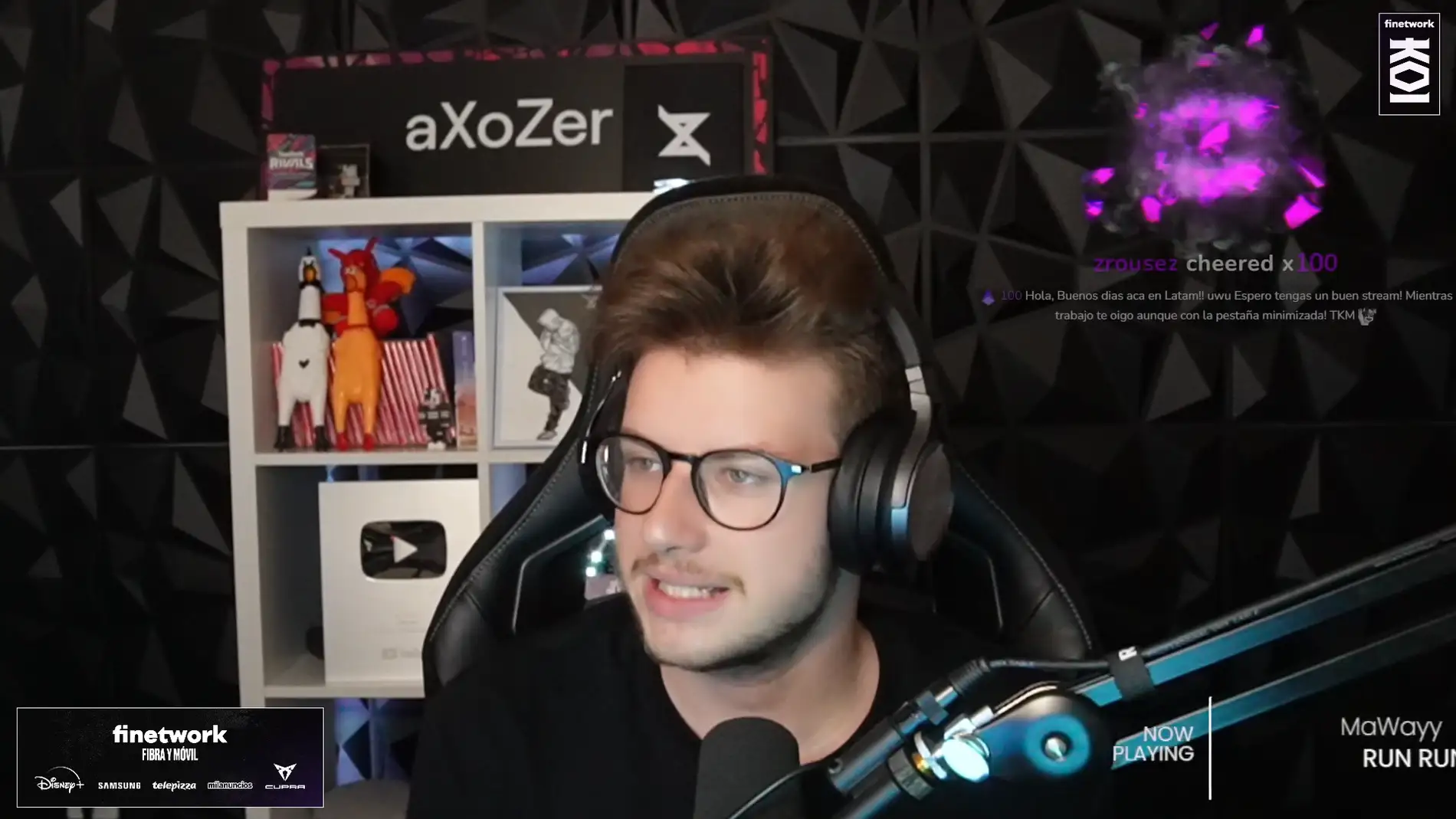 Axozer en uno de sus streams.