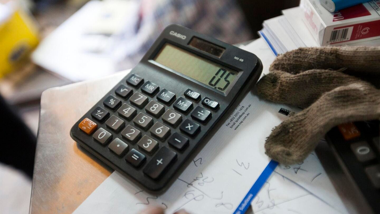 Calculadora en un examen