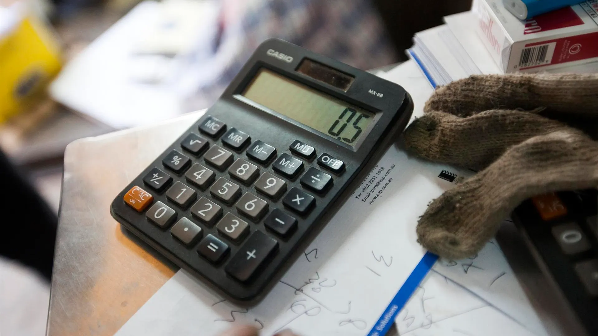 Calculadora en un examen