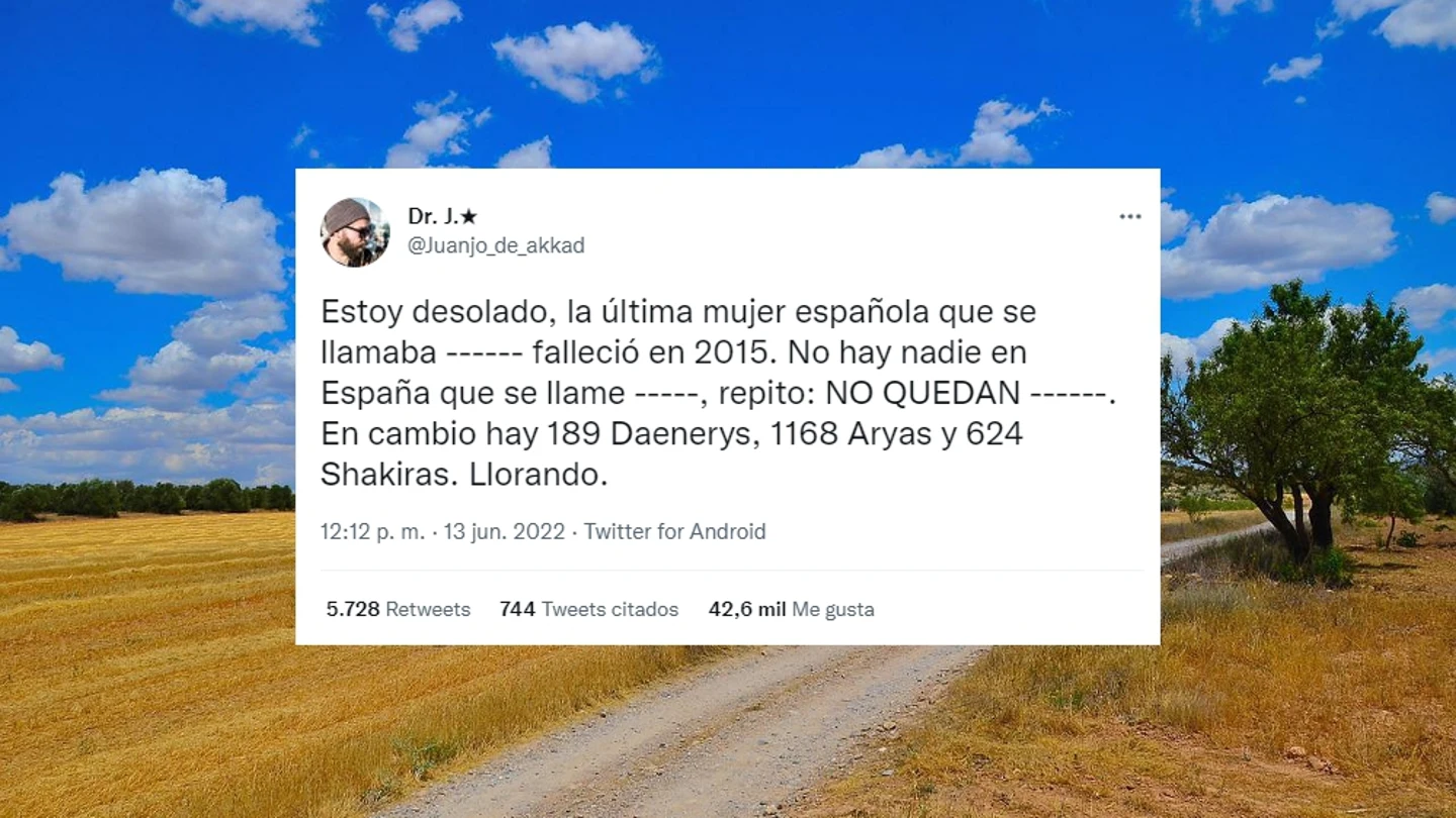 El mítico nombre español que ha desaparecido para siempre en favor de Daeners, Arya y Shakira El mítico nombre español que ha desaparecido para siempre en favor de Daeners, Arya y Shakira