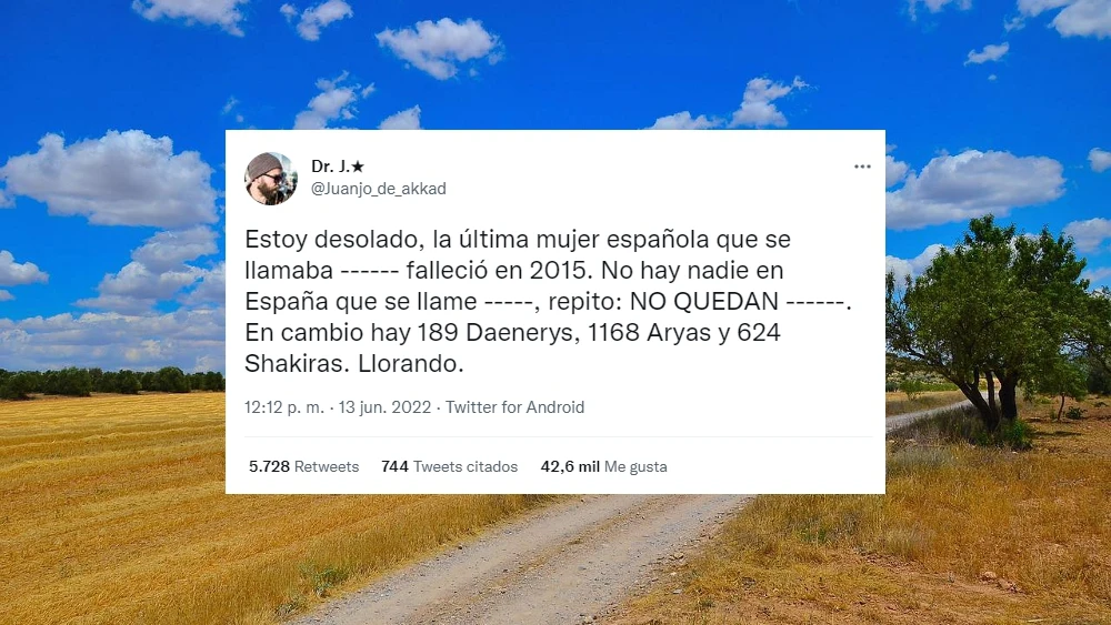 El m&iacute;tico nombre espa&ntilde;ol que ha desaparecido para siempre en favor de Daeners, Arya y Shakira