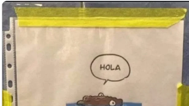 El cartel de un baño viral