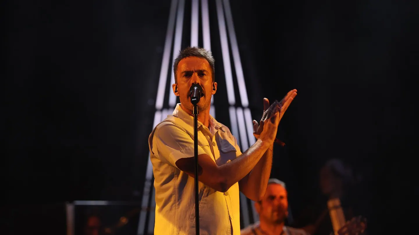 Pucho durante el concierto en el Wanda Metropolitano Pucho durante el concierto en el Wanda Metropolitano