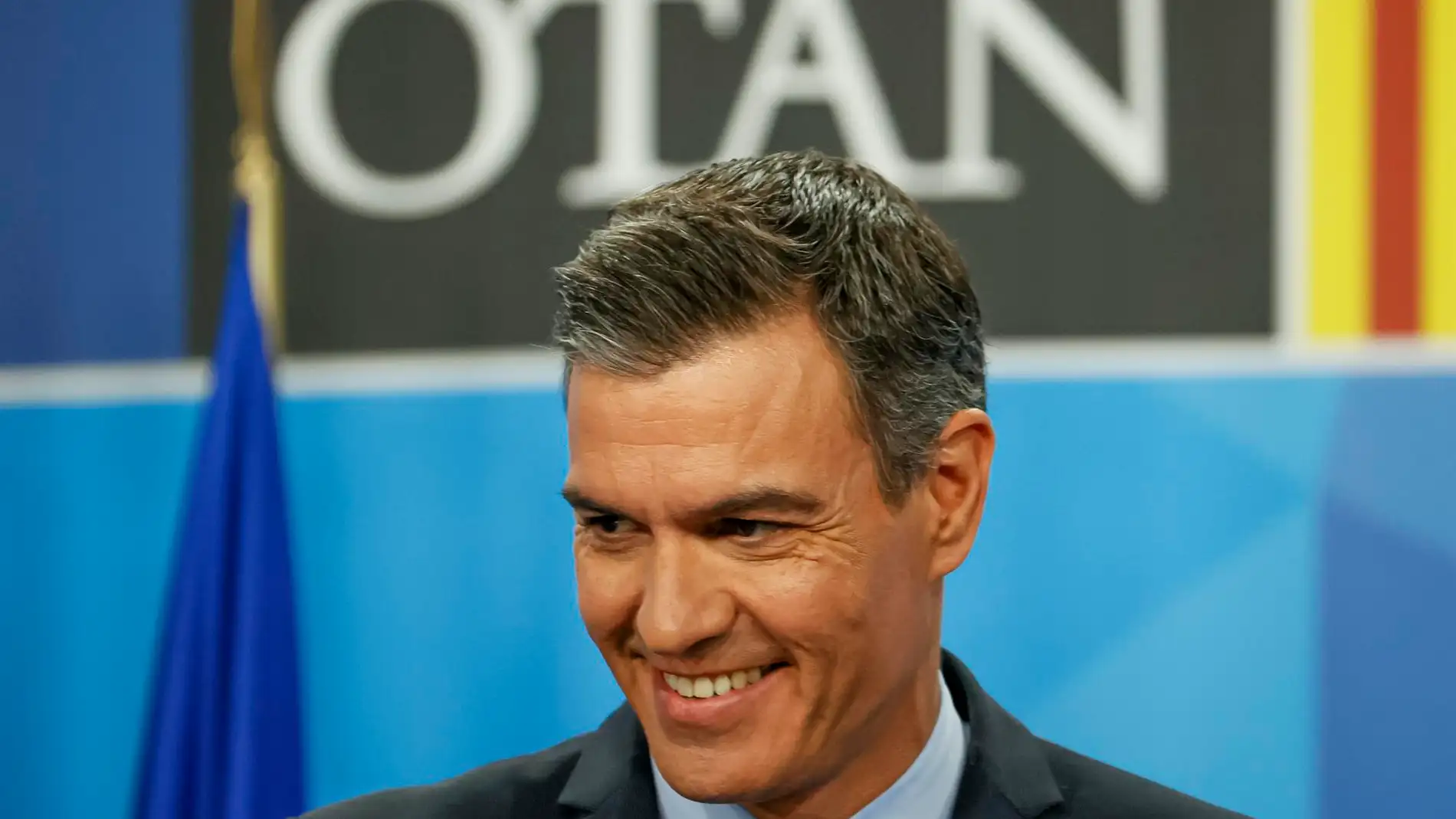 Pedro Sänchez durante la cumbre de la OTAN