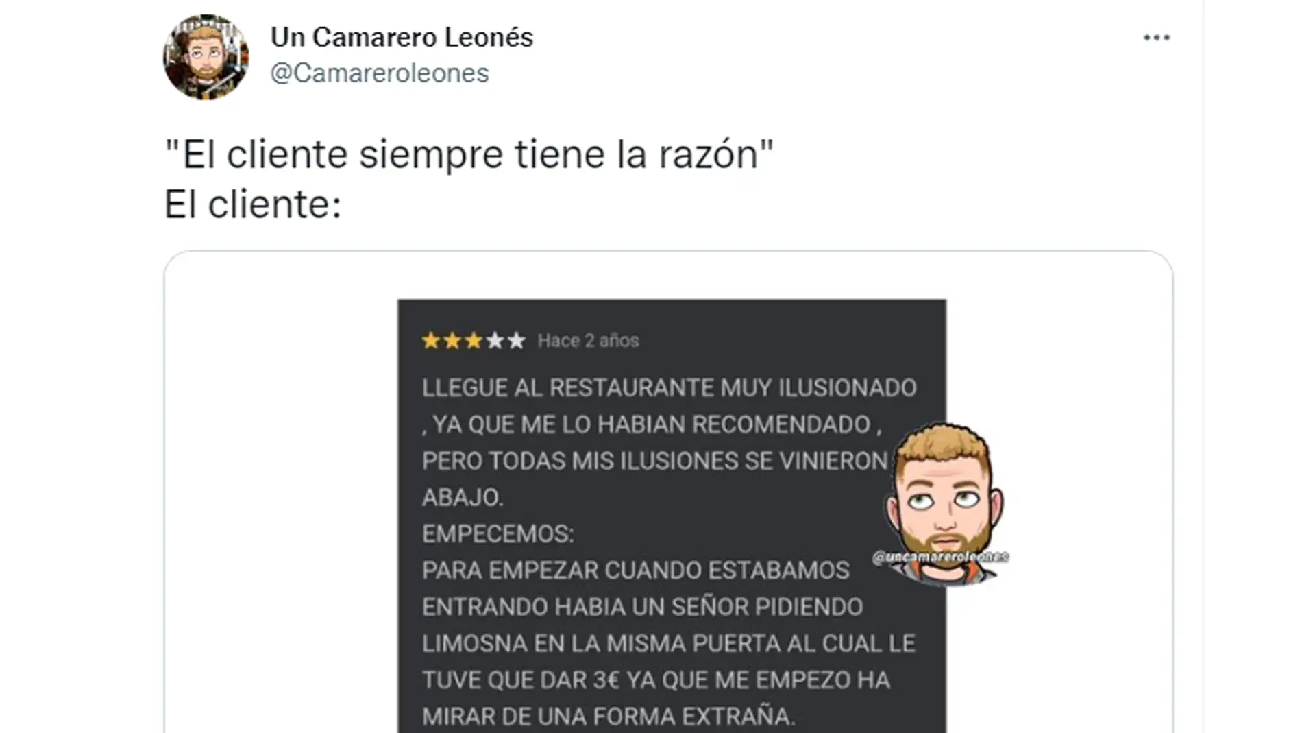 La sorprendente reseña sobre un restaurante leonés que ha dado la vuelta al mundo