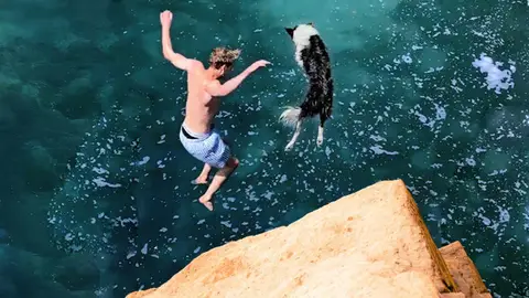 Saltando de un acantilado Saltando de un acantilado