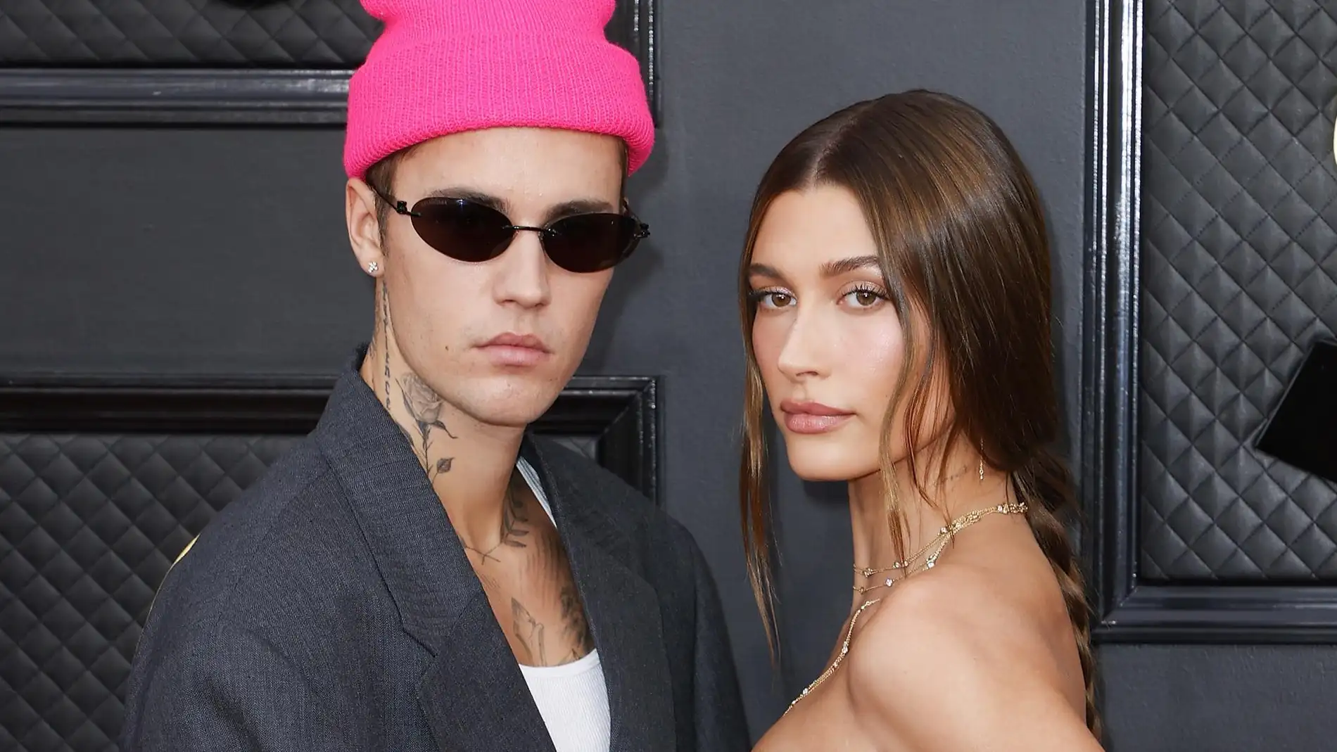 El cantante canadiense Justin Bieber y la modelo estadounidense Hailey Bieber 