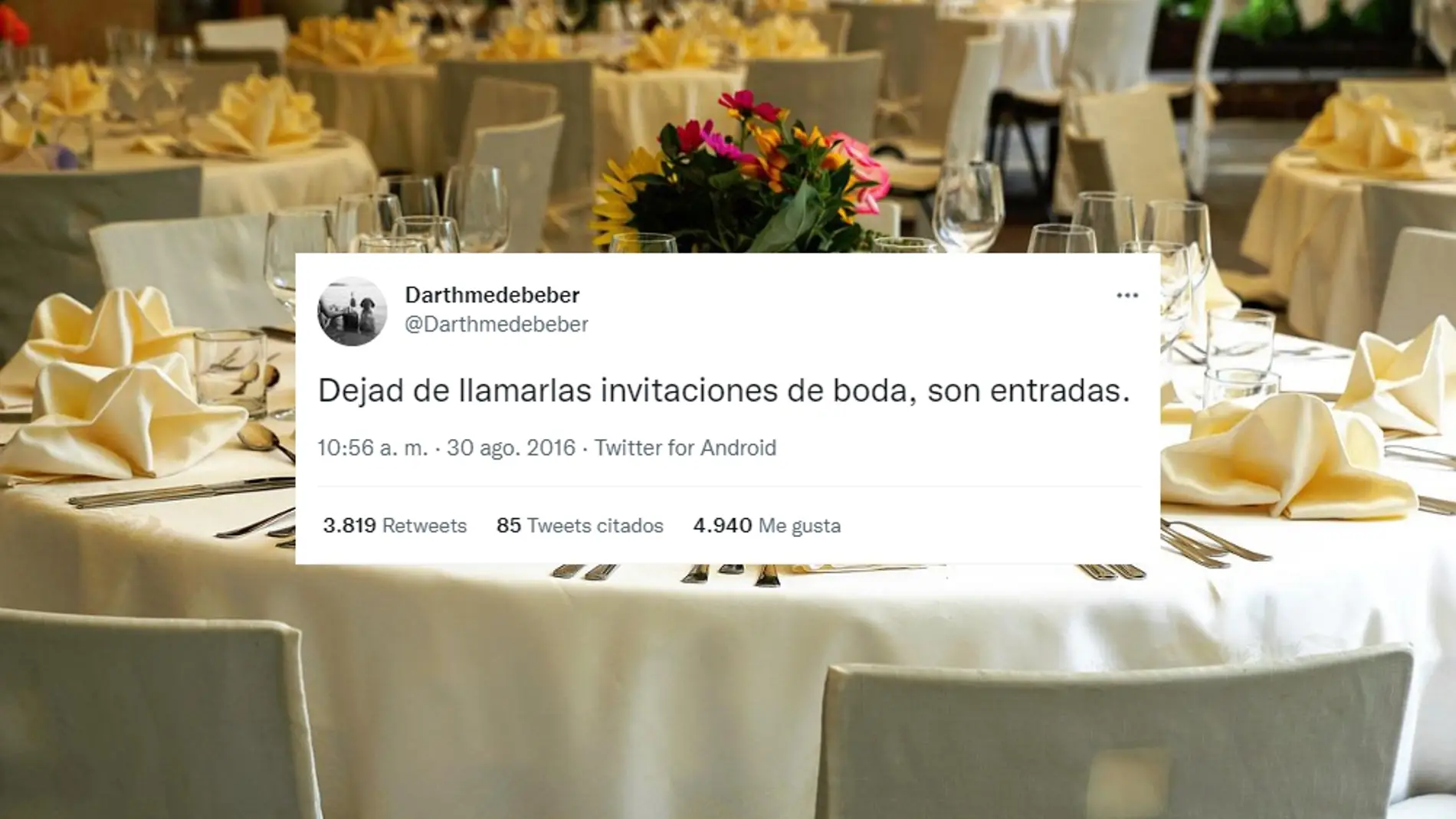 Los mejores tuits de humor sobre bodas