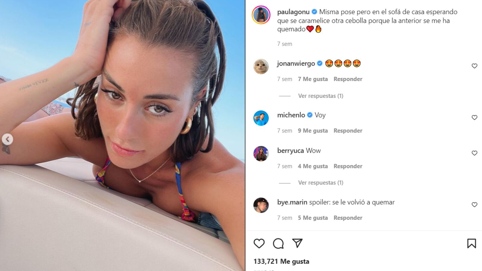 El posado en bikini de Paula Gonu que ha dejado en shock a todos sus seguidores