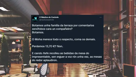 Un restaurante de Galicia echa a unos clientes por xenófobos y recibe el aplauso del resto de comensales Un restaurante de Galicia echa a unos clientes por xenófobos y recibe el aplauso del resto de comensales