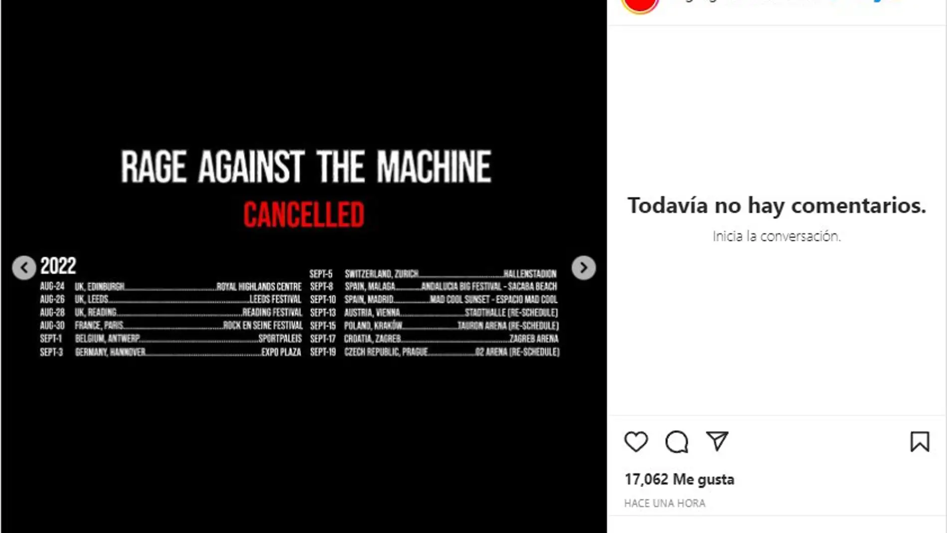 Rage Against The Machine cancelan su gira europea