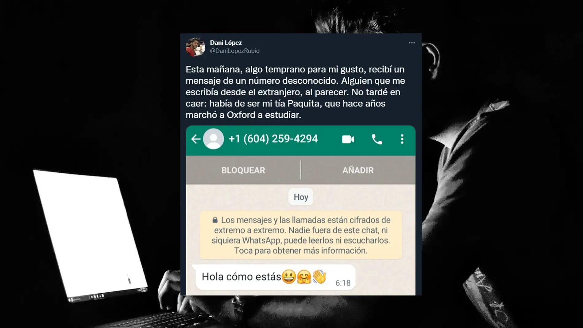 Intenta ser estafado por WhatsApp y su historia acaba siendo viral