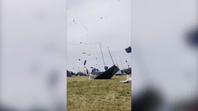 Un tornado arrasa el camping del Boomtown Festival