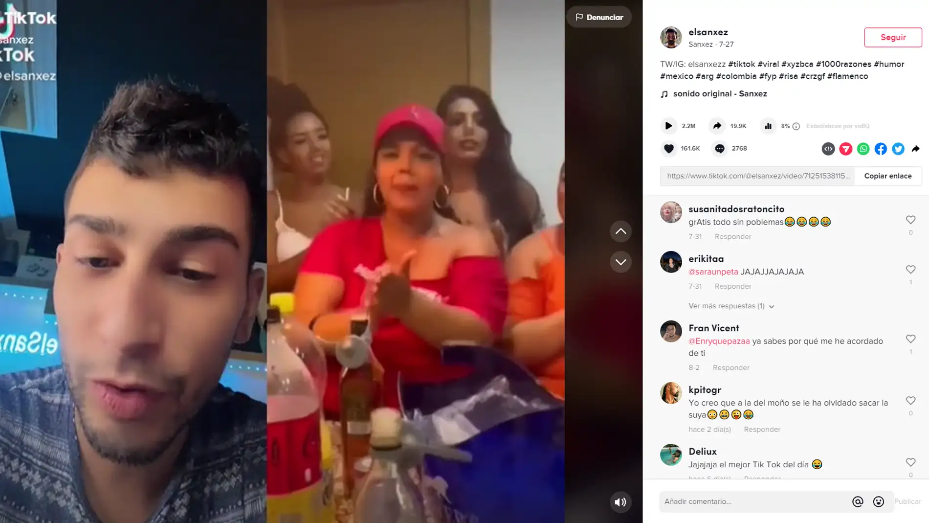 Un tiktoker habla sobre el vídeo de unas amigas de fiesta con botellas de alcohol robadas y su respuesta se vuelve viral