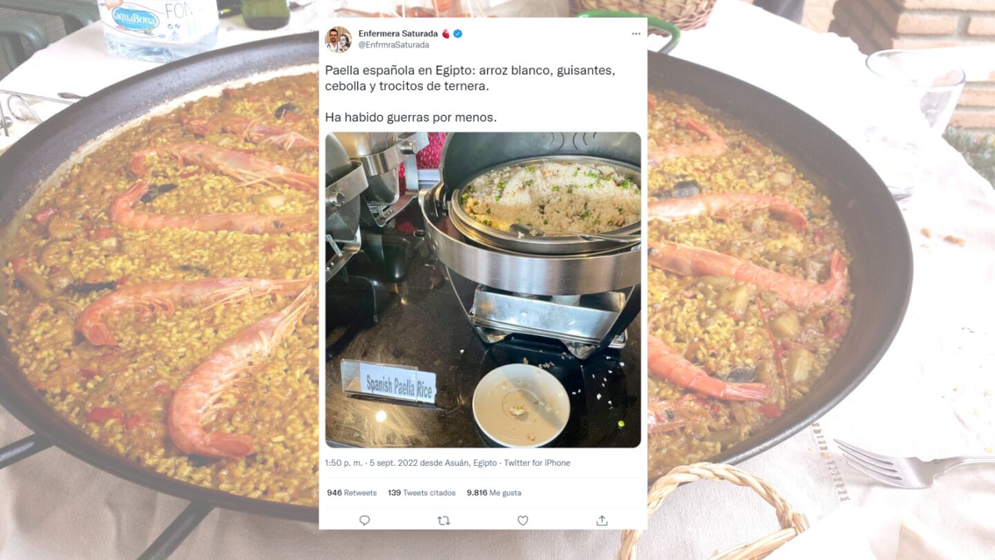 paella espa&ntilde;ola vista en Egipto