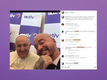 J Balvin y el Papa Francisco