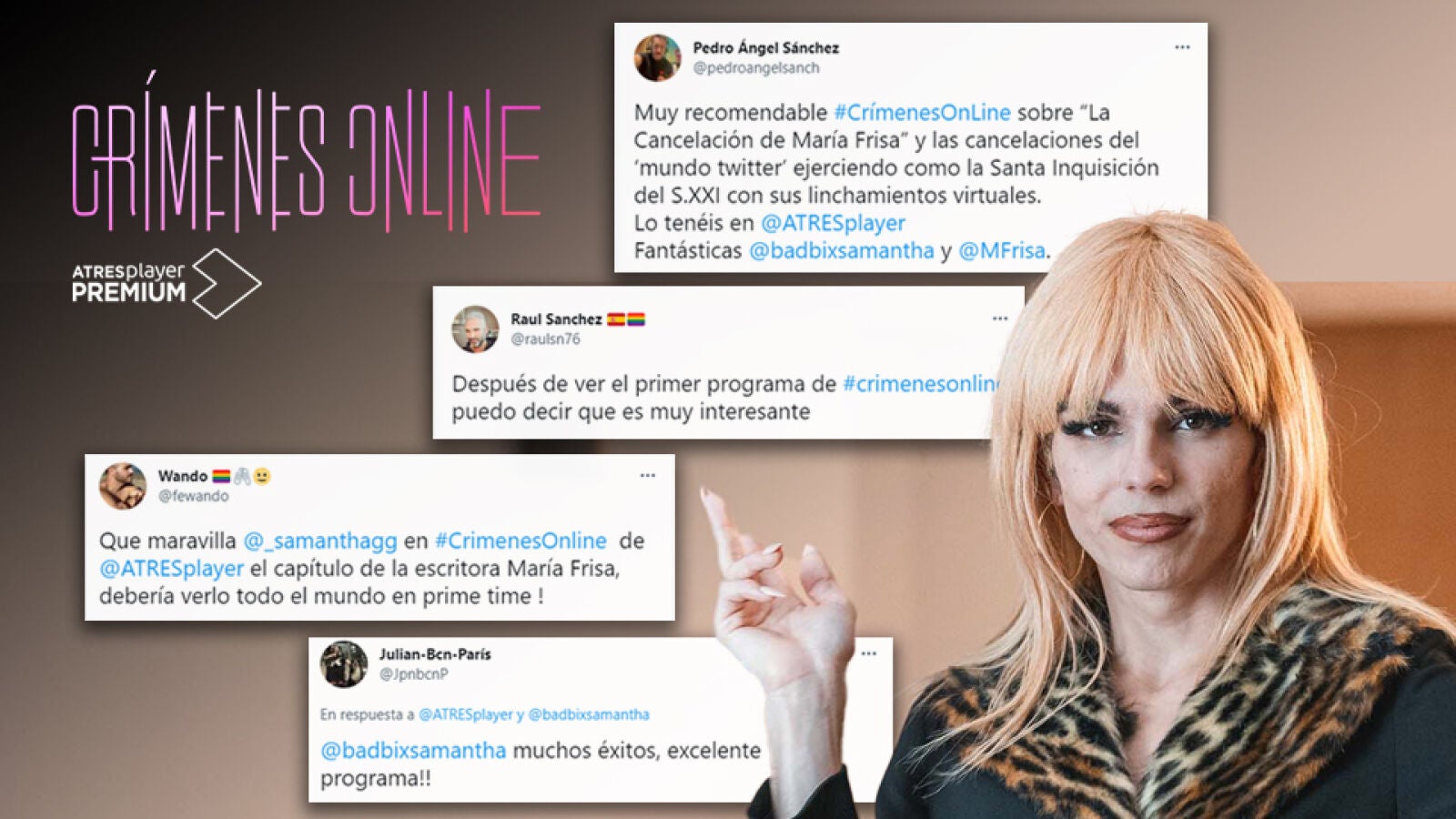 'Crímenes online' y Samantha Hudson triunfan en redes sociales